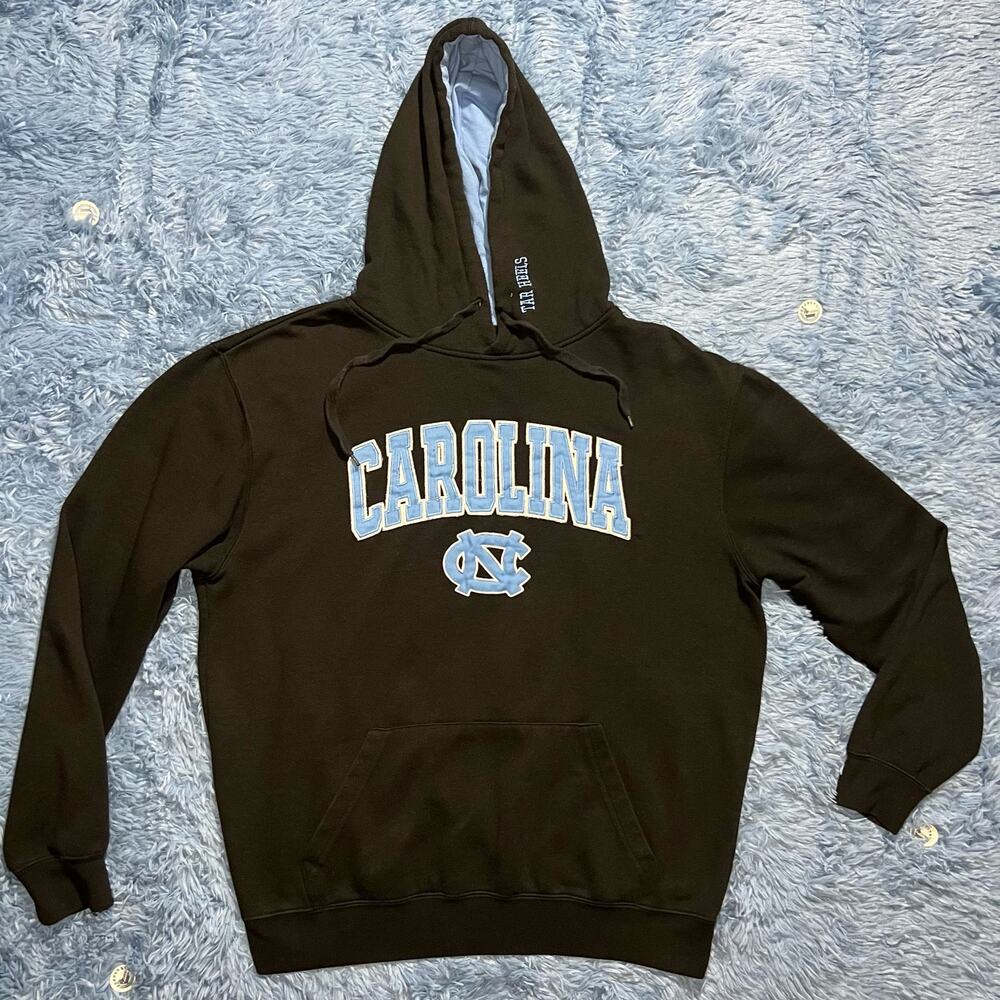 UNC Tar Heels Hooded Sweater Size Large Mens College Black Blue Carolina Sports